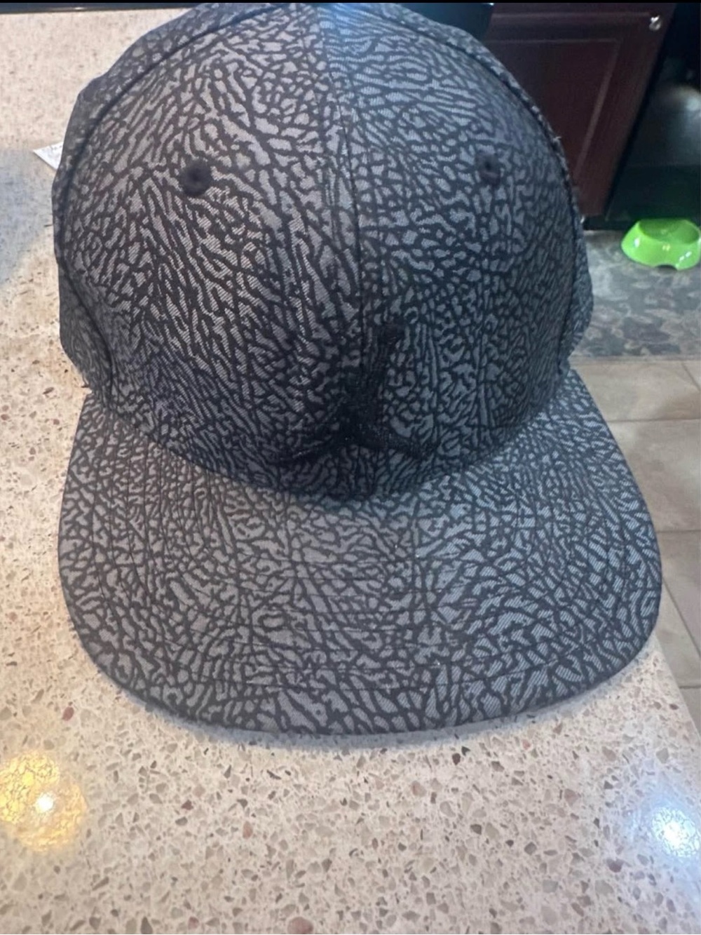 Jordan Gray Patterned Flat Brim Cap - Men Accessories